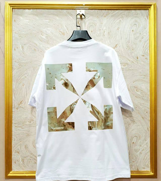 Off-White Inspired White Tee – OWS-75.W Oversized Streetwear