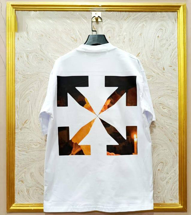Off-White Inspired White Tee – OWS-76.W Oversized Streetwear
