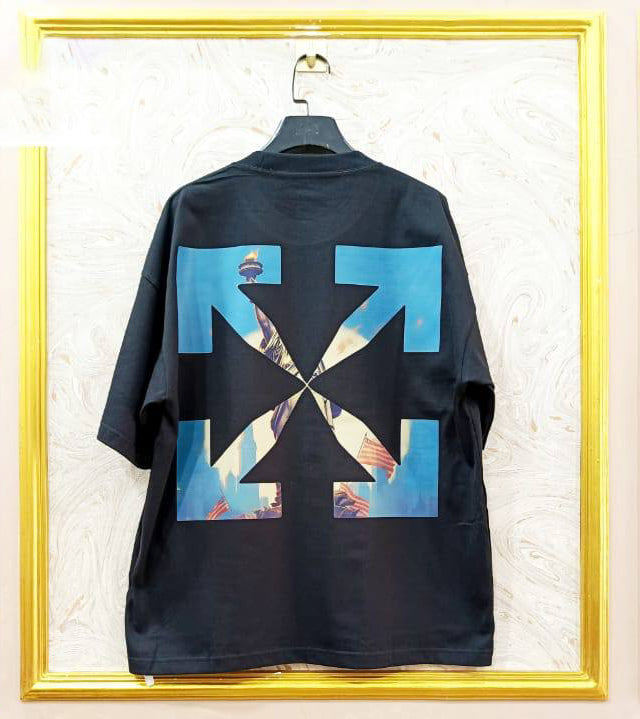 OWS-77 | Off-White Style Graphic T-Shirt โ Streetwear Oversized Tee