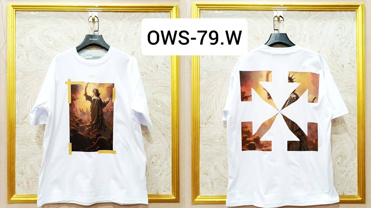 Off-White Inspired White Tee – OWS-79.W Oversized Streetwear