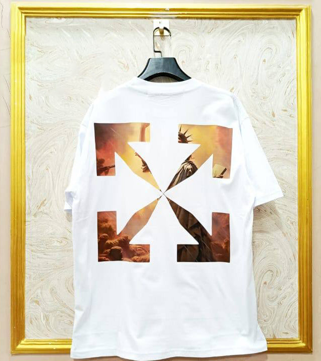 Off-White Inspired White Tee – OWS-79.W Oversized Streetwear
