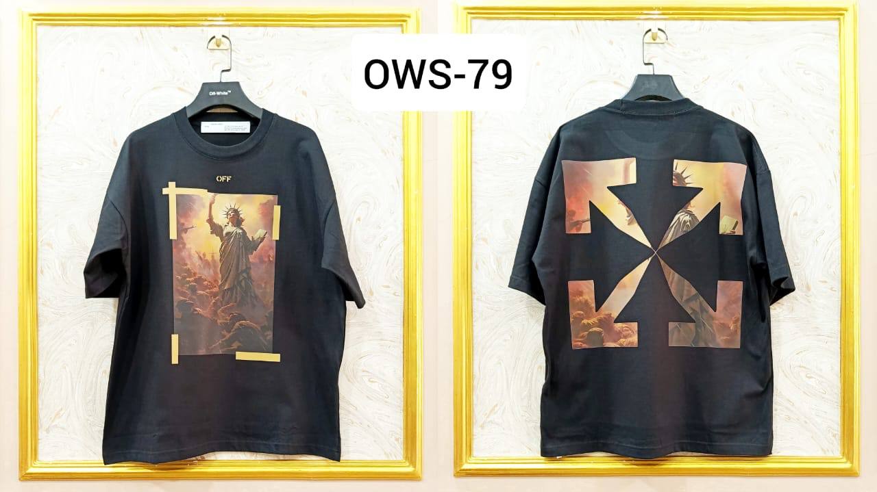 OWS-79 | Off-White Style Graphic T-Shirt โ Streetwear Oversized Tee