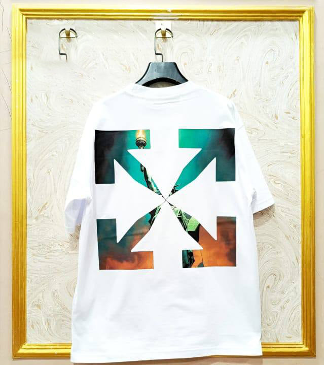 Off-White Inspired White Tee – OWS-80.W Oversized Streetwear