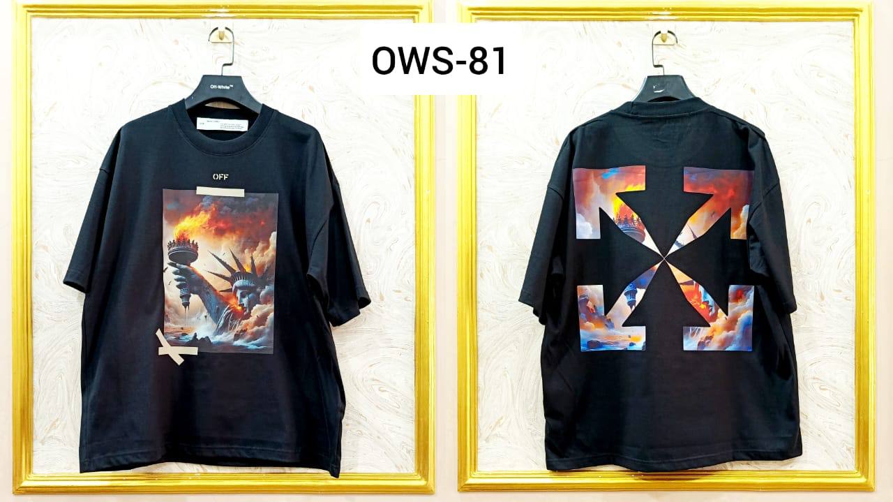 OWS-81 | Off-White Style Graphic T-Shirt โ Streetwear Oversized Tee
