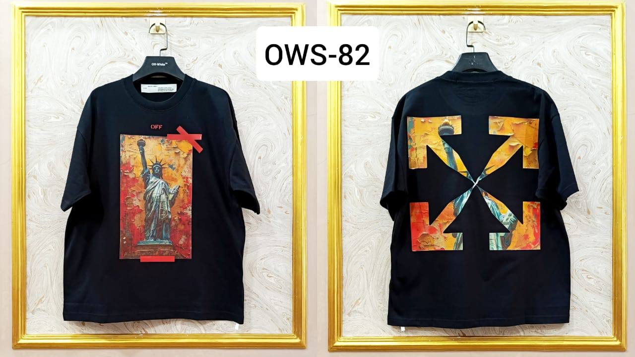 OWS-82 | Off-White Style Graphic T-Shirt โ Streetwear Oversized Tee