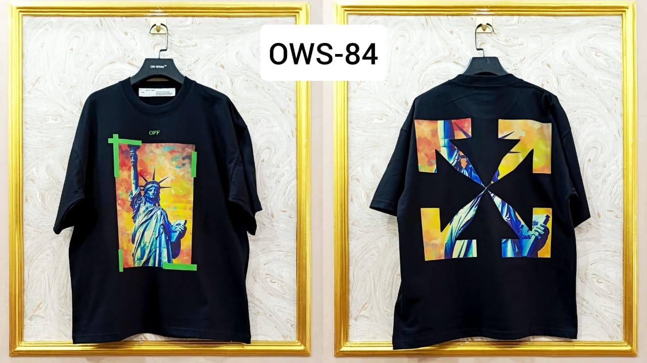 OWS-84 | Off-White Style Graphic T-Shirt โ Streetwear Oversized Tee