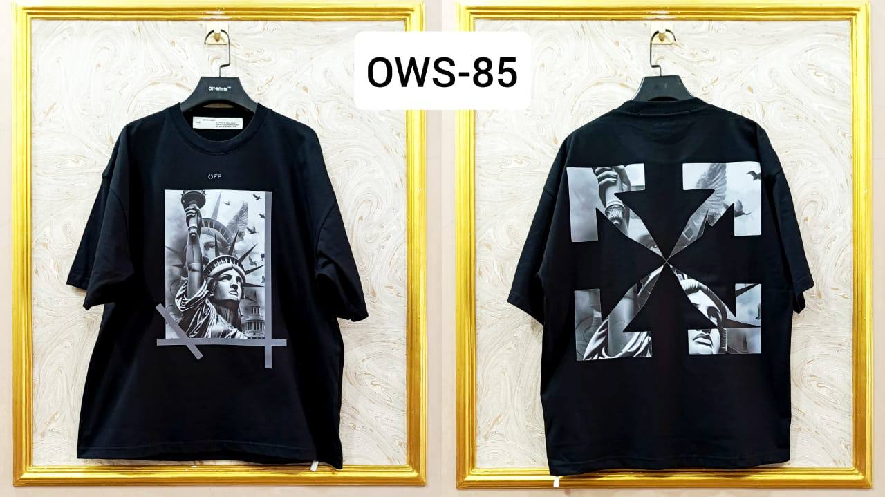 OWS-85 | Off-White Style Graphic T-Shirt โ Streetwear Oversized Tee