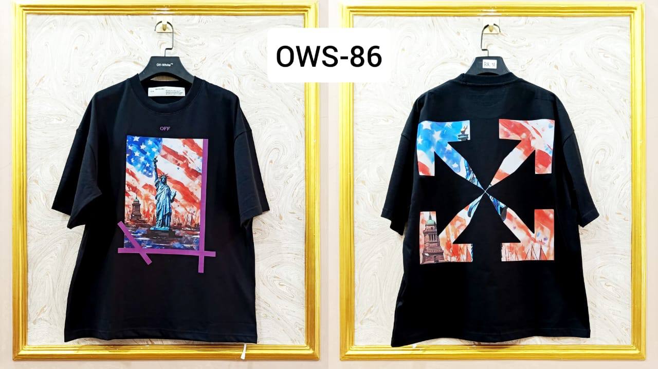 OWS-86 | Off-White Style Graphic T-Shirt โ Streetwear Oversized Tee