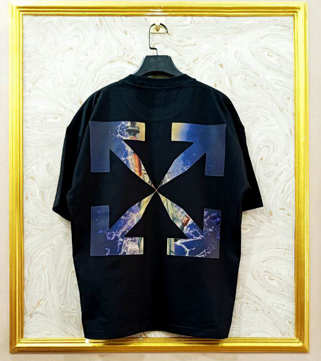 OWS-89 | Off-White Style Graphic T-Shirt – Streetwear Oversized Tee