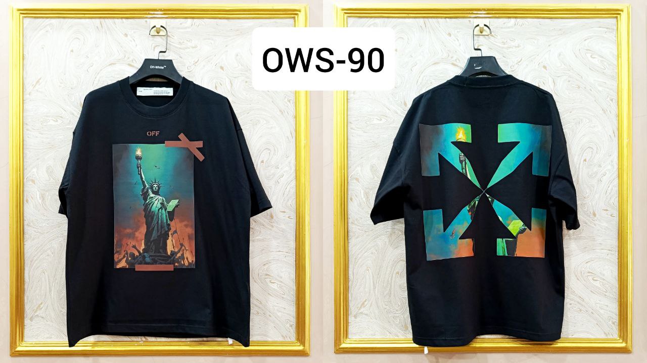 OWS-90 | Off-White Style Graphic T-Shirt โ Streetwear Oversized Tee