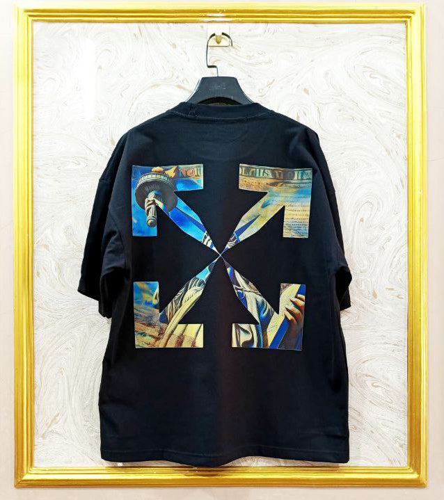 OWS-91 | Off-White Style Graphic T-Shirt โ Streetwear Oversized Tee