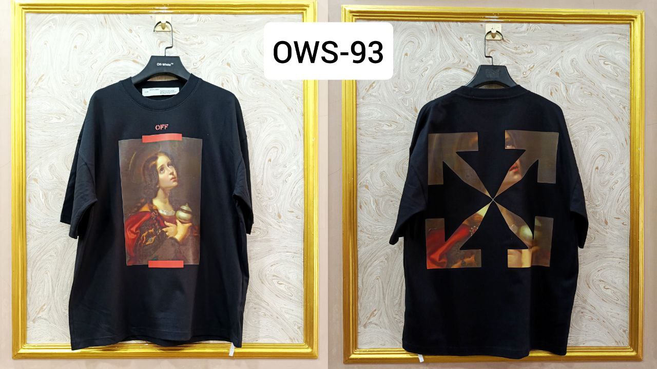 OWS-93 | Off-White Style Graphic T-Shirt โ Streetwear Oversized Tee