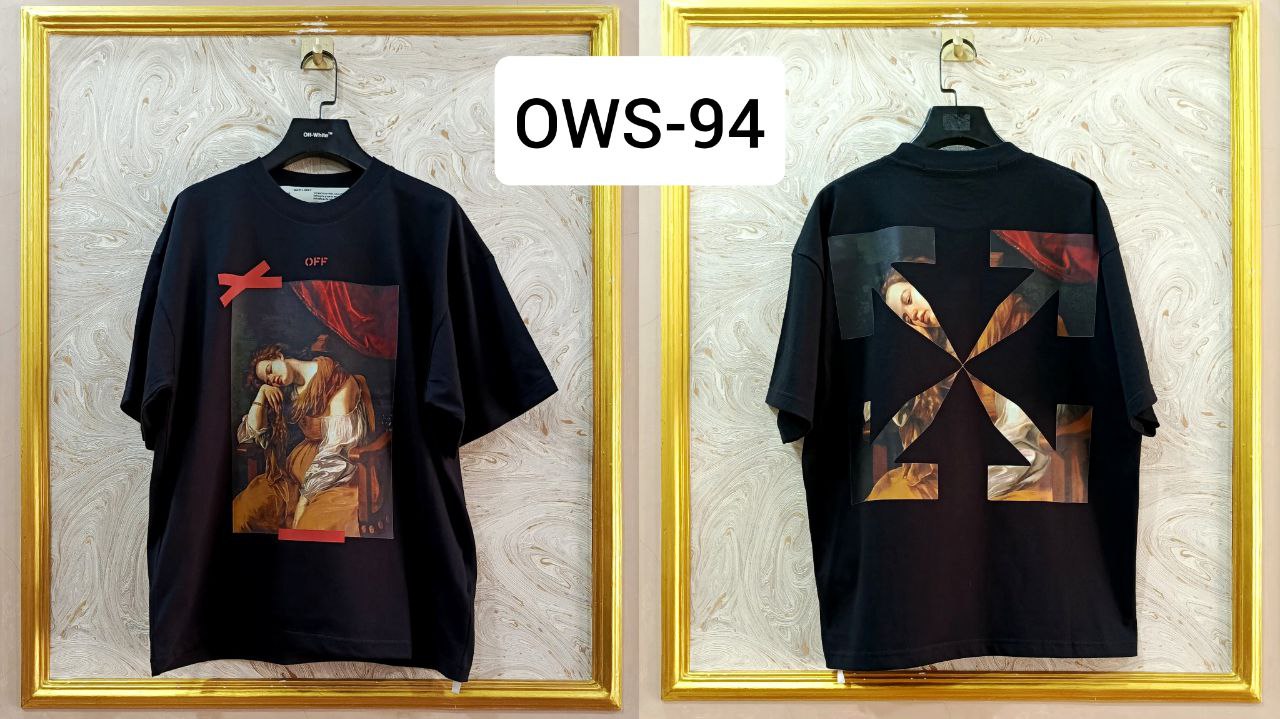 OWS-94 | Off-White Style Graphic T-Shirt โ Streetwear Oversized Tee