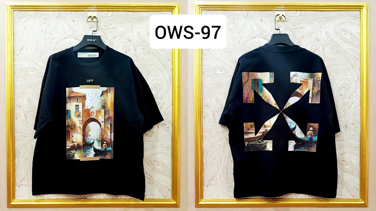 OWS-97 | Off-White Style Graphic T-Shirt โ Streetwear Oversized Tee
