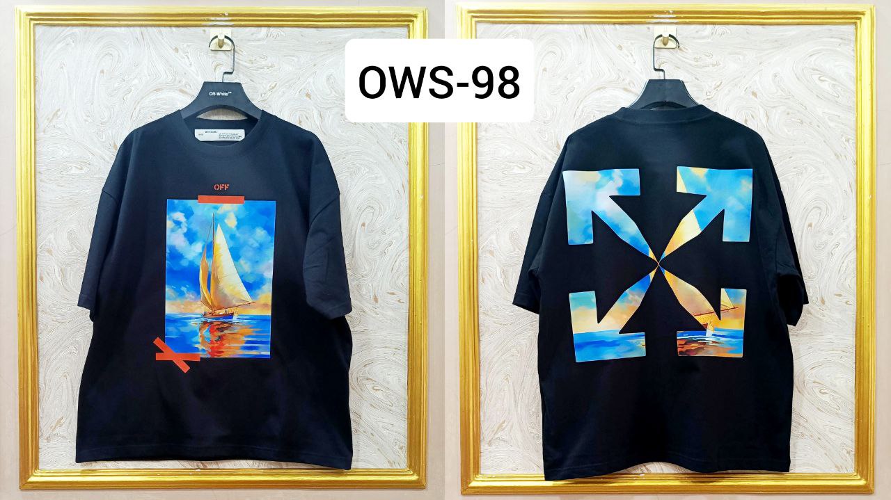 OWS-98 | Off-White Style Graphic T-Shirt โ Streetwear Oversized Tee