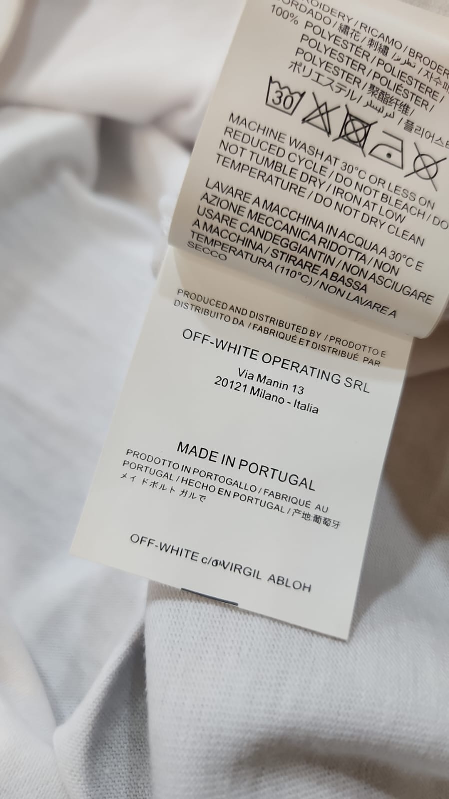 Off-White Inspired Back Logo T-Shirt - OWT-203 White Edition