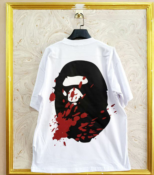 Streetwear Oversized Tee | Ape Graphic Inspired | Premium Cotton White Edition | BP-158.W