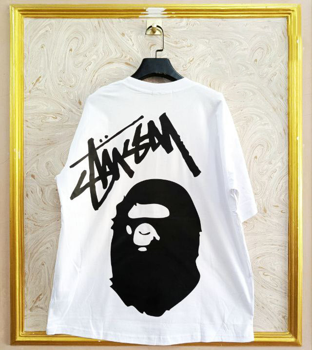 Streetwear Oversized Tee | Ape Graphic Inspired | Premium Cotton White Edition | BP-161.W