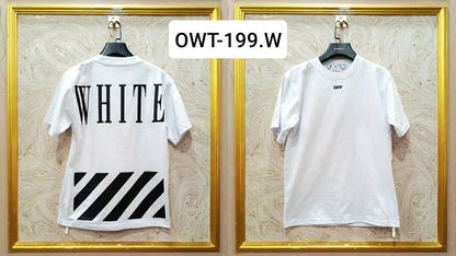 Off-White Inspired Back Logo T-Shirt - OWT-199 White Edition