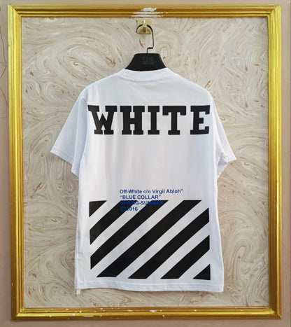 Off-White Inspired Back Logo T-Shirt - OWT-203 White Edition