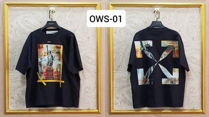 OWS-01 | Off-White Style Graphic T-Shirt – Streetwear Oversized Tee