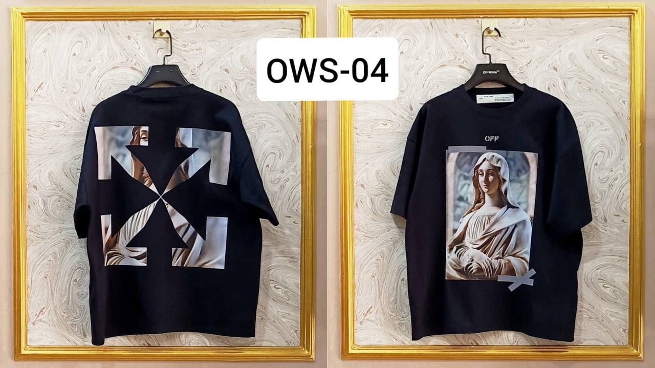 OWS-04 | Off-White Style Graphic T-Shirt – Streetwear Oversized Tee