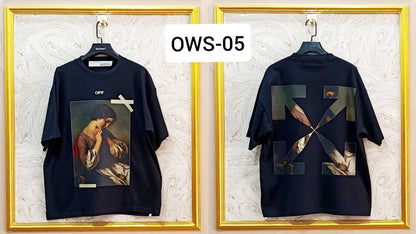 OWS-05 | Off-White Style Graphic T-Shirt – Streetwear Oversized Tee