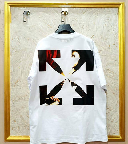 Off-White Inspired White Tee – OWS-07.W Oversized Streetwear