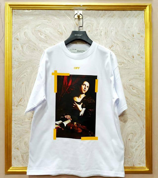 Off-White Inspired White Tee – OWS-07.W Oversized Streetwear