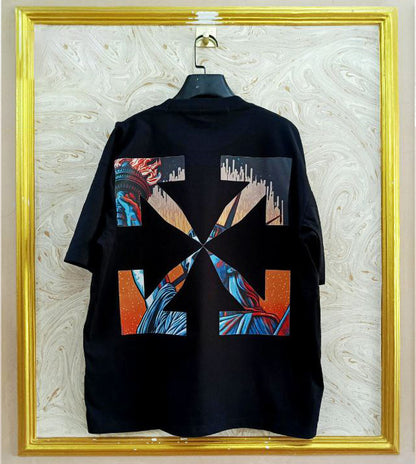 OWS-102 | Off-White Style Graphic T-Shirt – Streetwear Oversized Tee