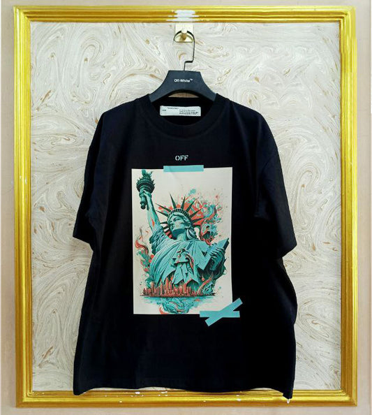 OWS-103 | Off-White Style Graphic T-Shirt – Streetwear Oversized Tee