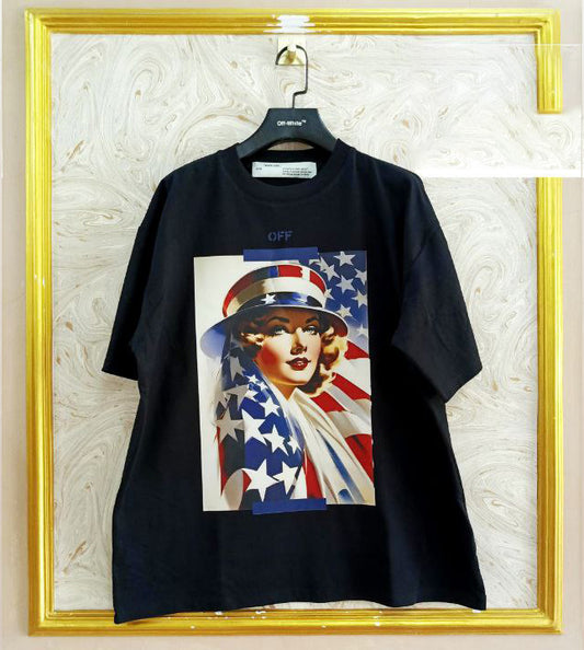 OWS-106 | Off-White Style Graphic T-Shirt – Streetwear Oversized Tee