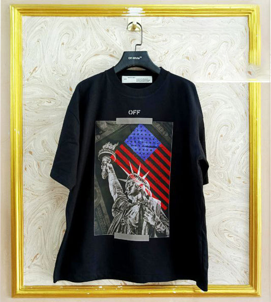 OWS-107 | Off-White Style Graphic T-Shirt – Streetwear Oversized Tee
