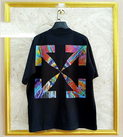 OWS-108 | Off-White Style Graphic T-Shirt – Streetwear Oversized Tee