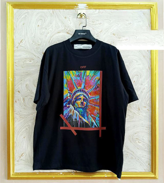 OWS-108 | Off-White Style Graphic T-Shirt – Streetwear Oversized Tee