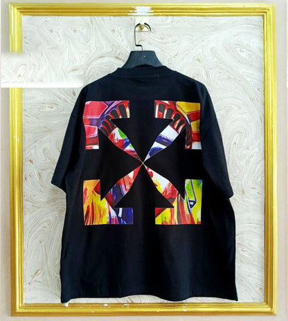 OWS-109 | Off-White Style Graphic T-Shirt – Streetwear Oversized Tee