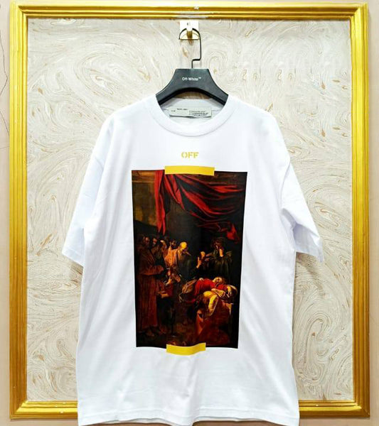 Off-White Inspired White Tee – OWS-11.W Oversized Streetwear
