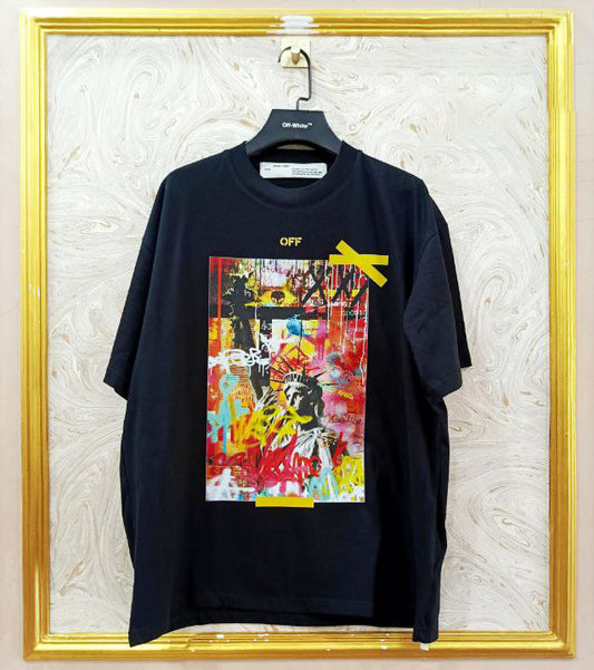 OWS-112 | Off-White Style Graphic T-Shirt – Streetwear Oversized Tee