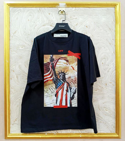 OWS-116 | Off-White Style Graphic T-Shirt – Streetwear Oversized Tee