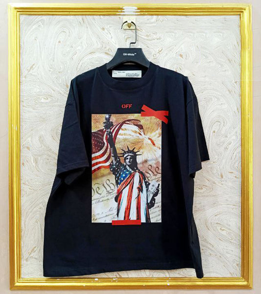 OWS-116 | Off-White Style Graphic T-Shirt – Streetwear Oversized Tee