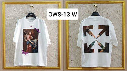 Off-White Inspired White Tee – OWS-13.W Oversized Streetwear