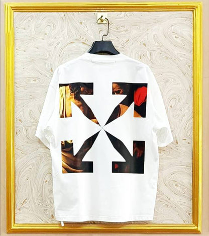 Off-White Inspired White Tee – OWS-15.W Oversized Streetwear