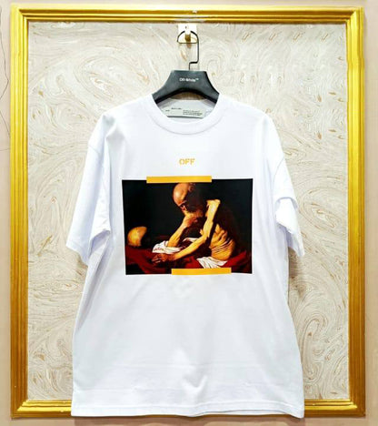 Off-White Inspired White Tee – OWS-16.W Oversized Streetwear