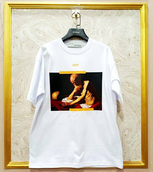 Off-White Inspired White Tee – OWS-16.W Oversized Streetwear