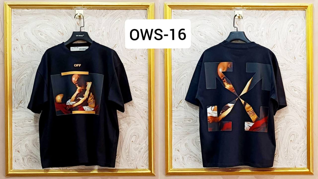 OWS-16 | Off-White Style Graphic T-Shirt – Streetwear Oversized Tee