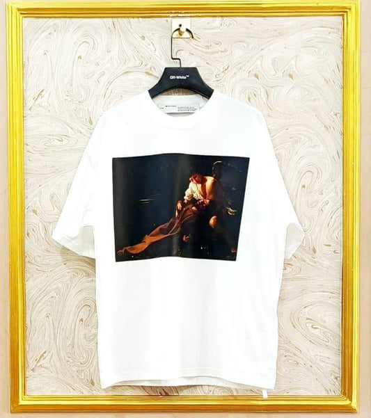 Off-White Inspired White Tee – OWS-18.W Oversized Streetwear