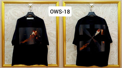 OWS-18 | Off-White Style Graphic T-Shirt – Streetwear Oversized Tee