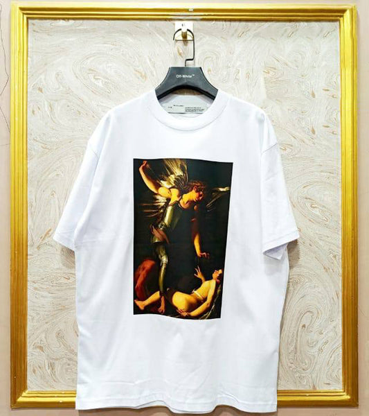 Off-White Inspired White Tee – OWS-19.W Oversized Streetwear