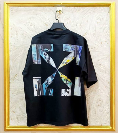 OWS-21 | Off-White Style Graphic T-Shirt – Streetwear Oversized Tee