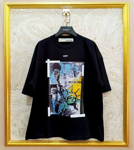 OWS-21 | Off-White Style Graphic T-Shirt – Streetwear Oversized Tee